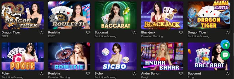Kho game cược casino live Vic88 