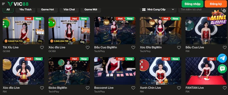 Nhà cái thu hút đông đảo người chơi 